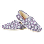 Purple And White Volleyball Print Casual Shoes