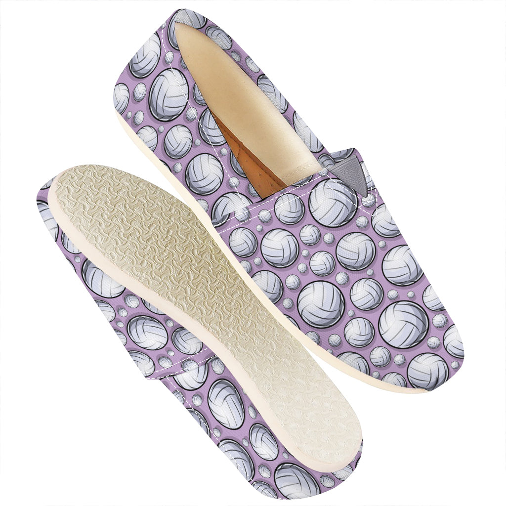Purple And White Volleyball Print Casual Shoes