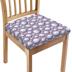 Purple And White Volleyball Print Chair Cushion Cover