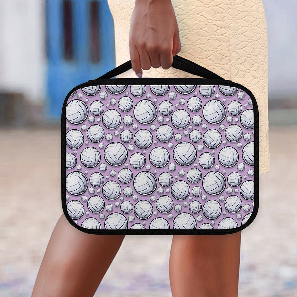 Purple And White Volleyball Print Classic Bible Case