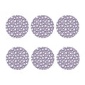 Purple And White Volleyball Print Coaster Set