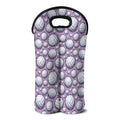 Purple And White Volleyball Print Double Neoprene Wine Tote