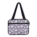 Purple And White Volleyball Print Double Strap Bible Bag
