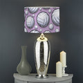 Purple And White Volleyball Print Drum Lamp Shade