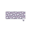 Purple And White Volleyball Print Extended Mouse Pad
