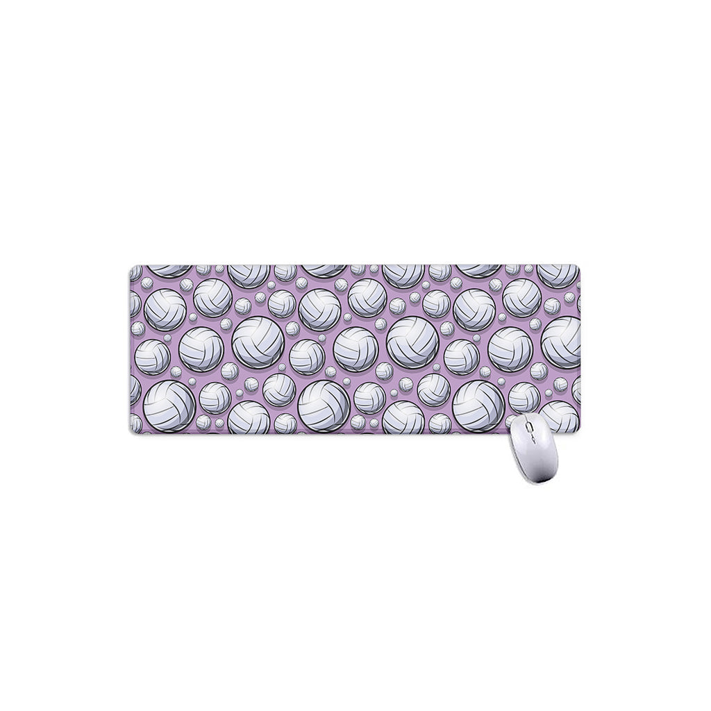 Purple And White Volleyball Print Extended Mouse Pad