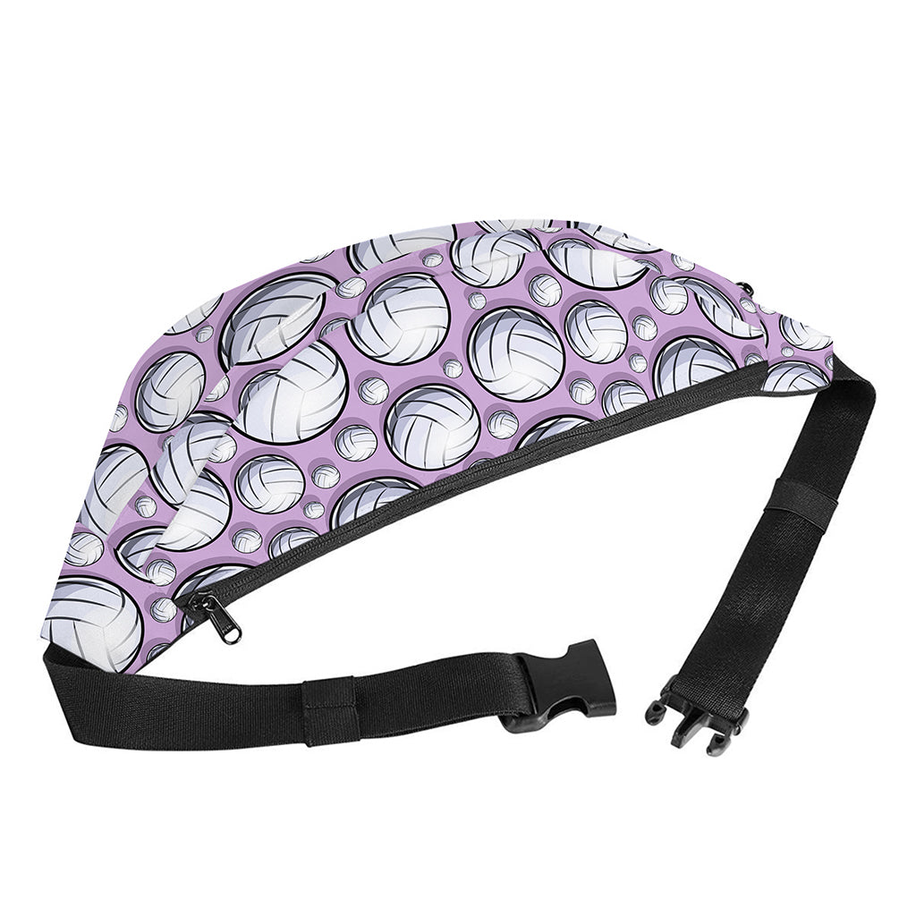 Purple And White Volleyball Print Fanny Pack