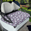 Purple And White Volleyball Print Golf Cart Seat Cover
