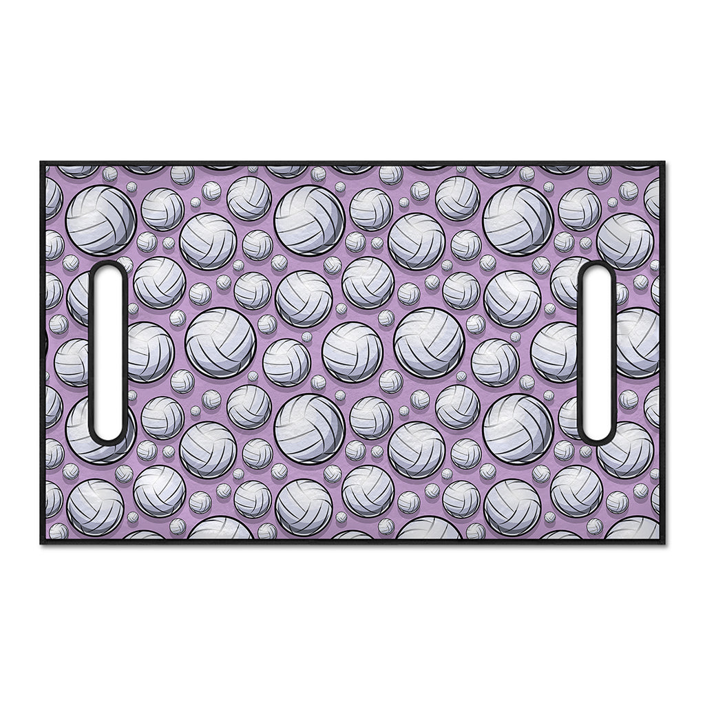 Purple And White Volleyball Print Golf Cart Seat Cover