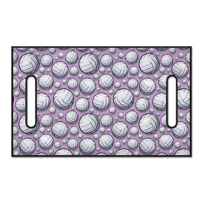 Purple And White Volleyball Print Golf Cart Seat Cover