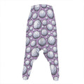 Purple And White Volleyball Print Hammer Pants