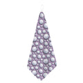 Purple And White Volleyball Print Hand Towel