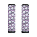 Purple And White Volleyball Print Handle Covers