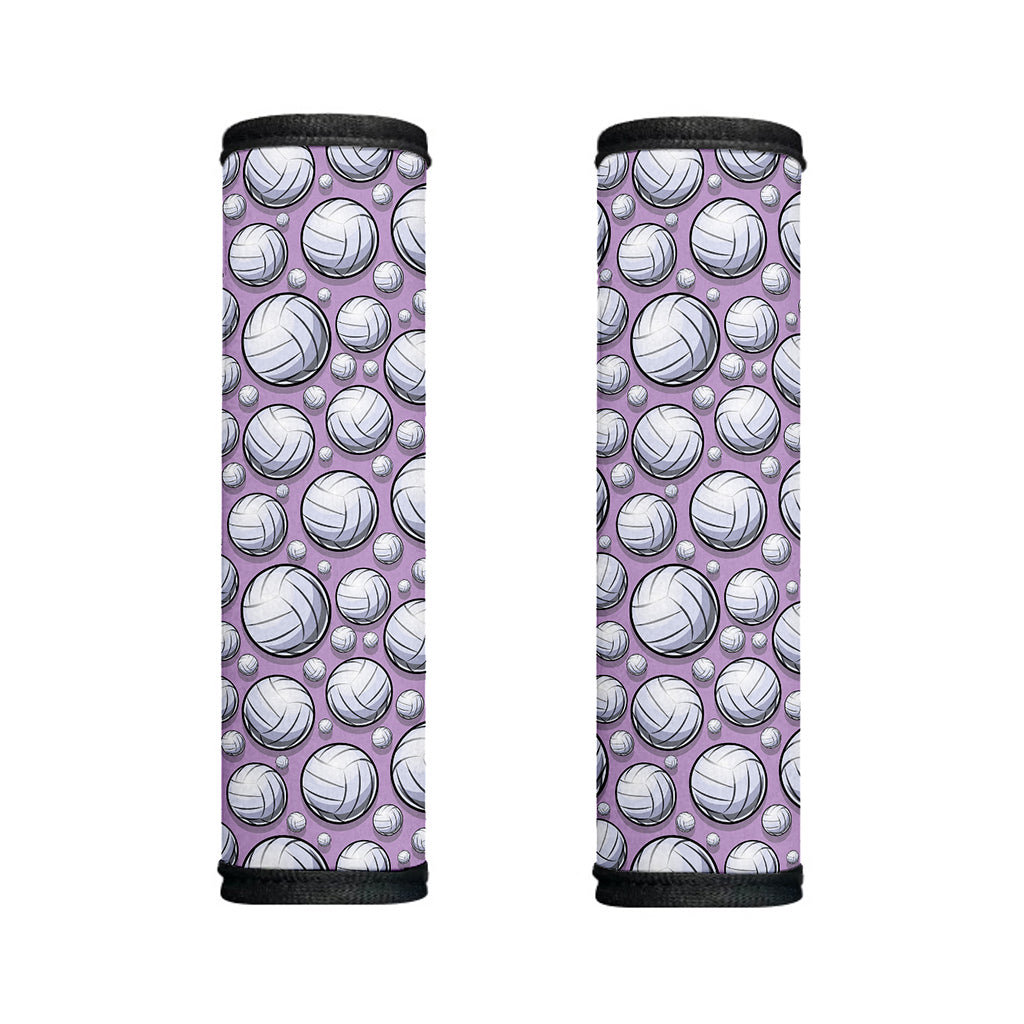 Purple And White Volleyball Print Handle Covers