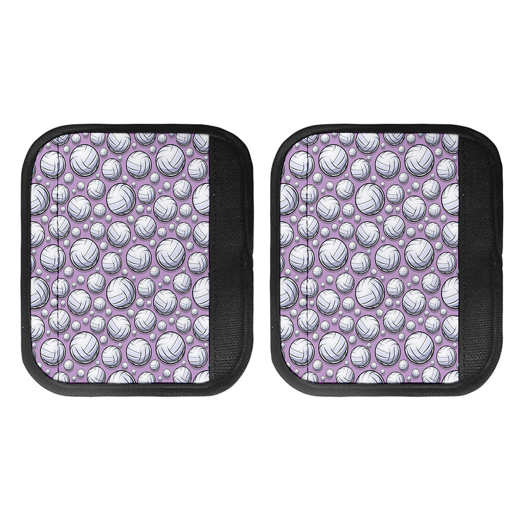 Purple And White Volleyball Print Handle Covers