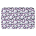 Purple And White Volleyball Print Indoor Door Mat