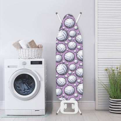 Purple And White Volleyball Print Ironing Board Cover