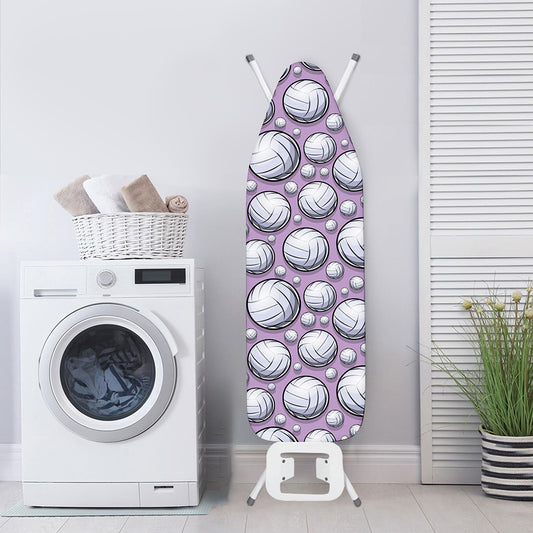 Purple And White Volleyball Print Ironing Board Cover