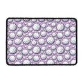 Purple And White Volleyball Print Kitchen Mat