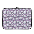 Purple And White Volleyball Print Laptop Sleeve