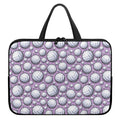 Purple And White Volleyball Print Laptop Sleeve With Handle