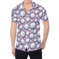 Purple And White Volleyball Print Men's Shirt