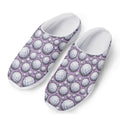 Purple And White Volleyball Print Mesh Casual Shoes