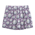 Purple And White Volleyball Print Mesh Shorts