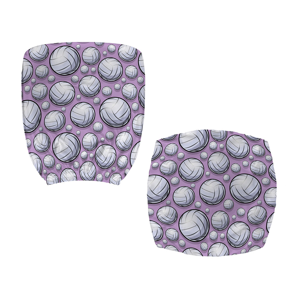 Purple And White Volleyball Print Office Chair Cover