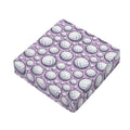 Purple And White Volleyball Print Outdoor Seat Cushion Cover