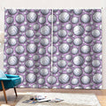 Purple And White Volleyball Print Pencil Pleat Curtains