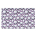 Purple And White Volleyball Print Polyester Doormat