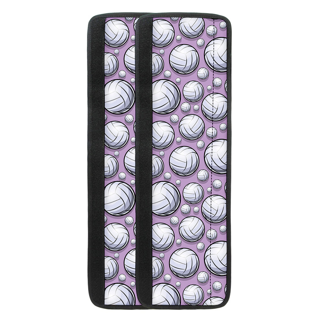 Purple And White Volleyball Print Refrigerator Handle Covers