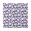 Purple And White Volleyball Print Silk Bandana
