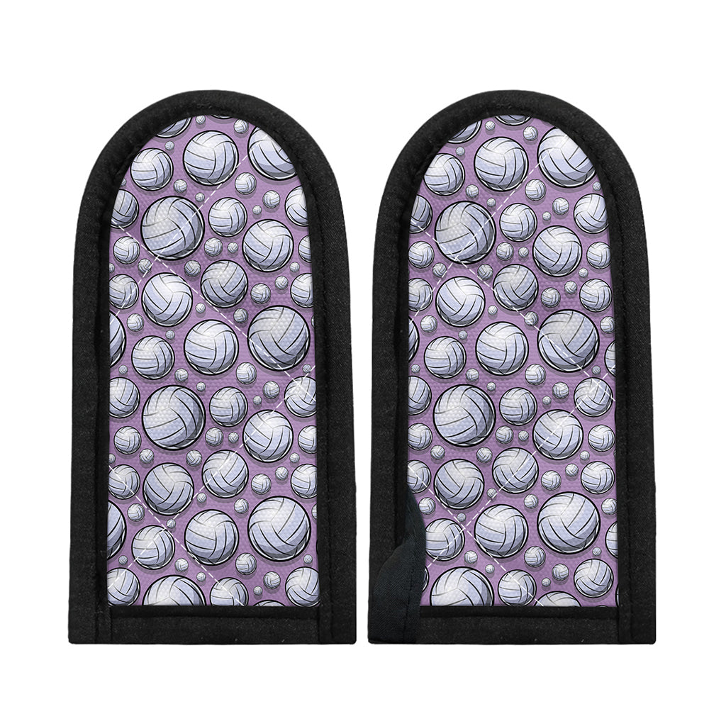 Purple And White Volleyball Print Skillet Handle Cover