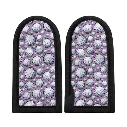 Purple And White Volleyball Print Skillet Handle Cover
