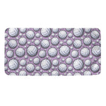 Purple And White Volleyball Print Towel