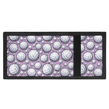 Purple And White Volleyball Print Trifold Wallet