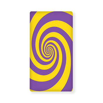 Purple And Yellow Spiral Illusion Print Baby Crib Sheet