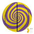 Purple And Yellow Spiral Illusion Print Basketball