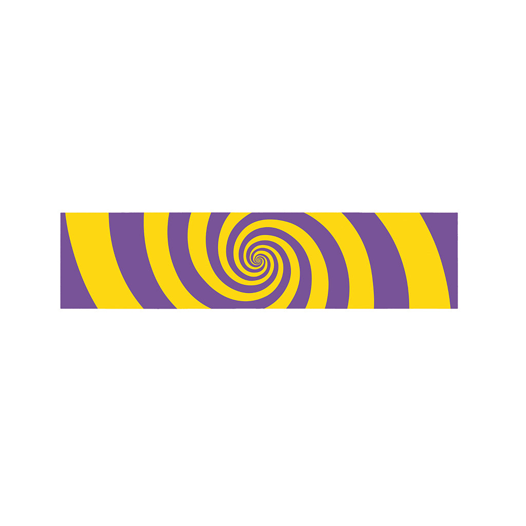 Purple And Yellow Spiral Illusion Print Bed Runner