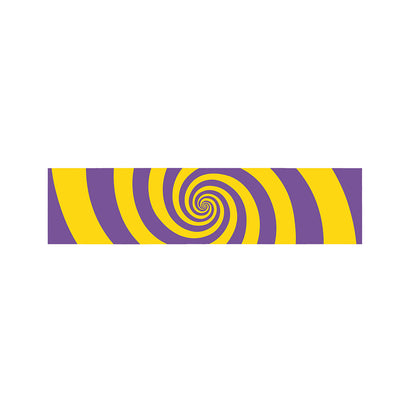 Purple And Yellow Spiral Illusion Print Bed Runner