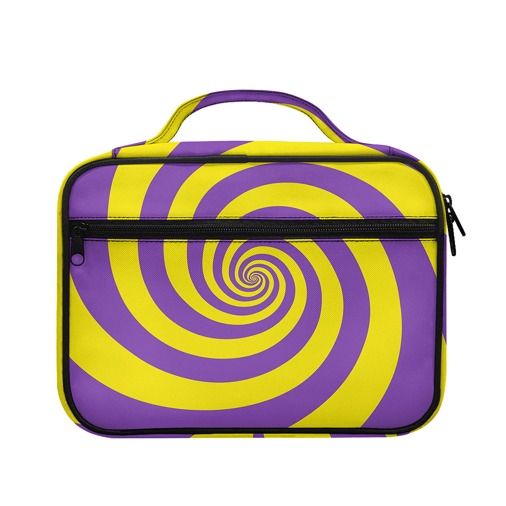 Purple And Yellow Spiral Illusion Print Briefcase Bible Bag
