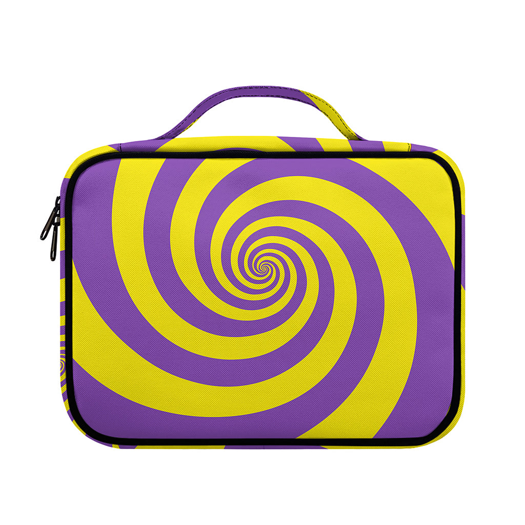 Purple And Yellow Spiral Illusion Print Briefcase Bible Bag