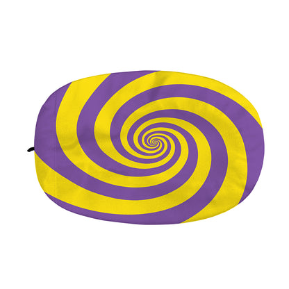 Purple And Yellow Spiral Illusion Print Car Side Mirror Covers