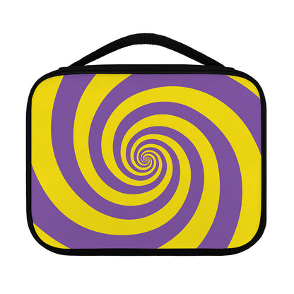 Purple And Yellow Spiral Illusion Print Classic Bible Case
