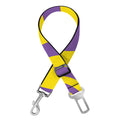 Purple And Yellow Spiral Illusion Print Dog Seat Belt