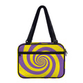 Purple And Yellow Spiral Illusion Print Double Strap Bible Bag