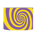 Purple And Yellow Spiral Illusion Print Drum Lamp Shade