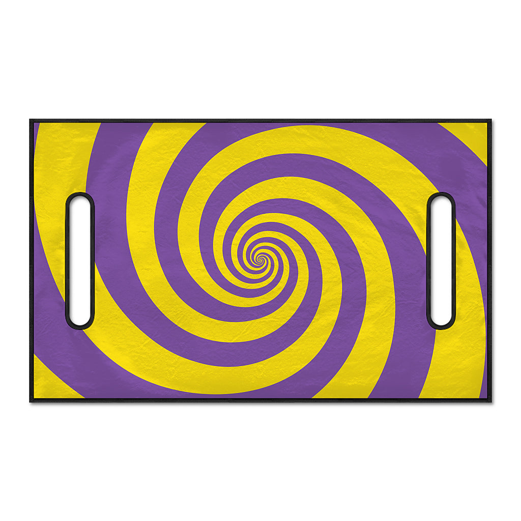Purple And Yellow Spiral Illusion Print Golf Cart Seat Cover